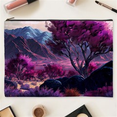 Landscape Landscape Painting Purple Purple Trees Cosmetic Bag (xxxl) by danenraven