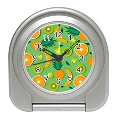 Fruit Tropical Pattern Design Art Pattern Travel Alarm Clock by Ravend