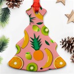 Fruits Tropical Pattern Design Art Christmas Tree Ornament (Two Sides) Back