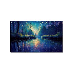 Oil Painting Night Scenery Fantasy Sticker (rectangular) by Ravend