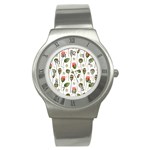 Poppies Red Poppies Red Flowers Stainless Steel Watch Front