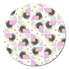 Pattern Pastel Drawing Art Magnet 5  (round) by Ravend