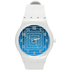 Network Social Abstract Round Plastic Sport Watch (m) by Ravend