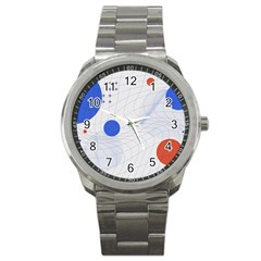 Computer Network Technology Digital Science Fiction Sport Metal Watch by Ravend