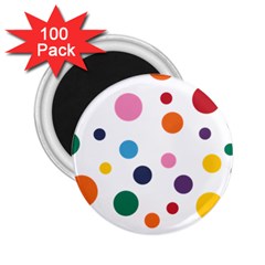 Polka Dot 2 25  Magnets (100 Pack)  by 8989