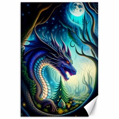 Ai Generated Dragon Fractal Art Texture Canvas 20  X 30  by Ravend