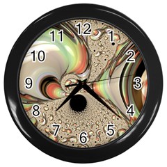 Fractal Background Pattern Texture Abstract Design Abstract Wall Clock (black) by Ravend