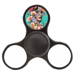 Whimsy Lady Combined Watercolor Flowers Finger Spinner by GardenOfOphir