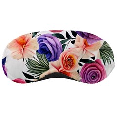 Country-chic Watercolor Flowers Sleeping Mask by GardenOfOphir