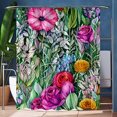 Cottagecore Tropical Flowers Shower Curtain 60  X 72  (medium)  by GardenOfOphir