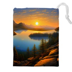 Distant Sunset Drawstring Pouch (5xl) by GardenOfOphir