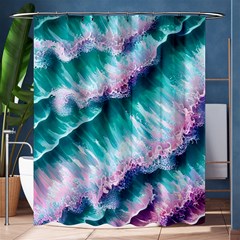 Summer Waves In Pink Iii Shower Curtain 60  X 72  (medium)  by GardenOfOphir