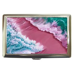 Ocean Waves In Pink Cigarette Money Case by GardenOfOphir