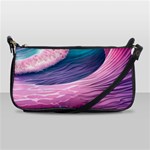 Pink Waves On The Beach Ii Shoulder Clutch Bag Front