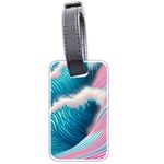 Pink Sea Water Luggage Tag (two sides) Front