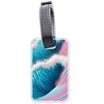 Pink Sea Water Luggage Tag (two sides) Back