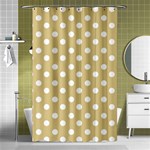 Mint Polka And White Polka Dots Shower Curtain 48  x 72  (Small)  Curtain(48  X 72 ) - 42.18 x64.8  Curtain(48  X 72 )