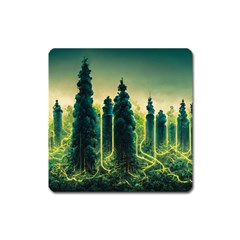 Ai Generated Soil Forest Crisis Nature Square Magnet by Ravend