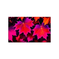 Leaves Purple Autumn Evening Sun Abstract Sticker (rectangular) by Ravend