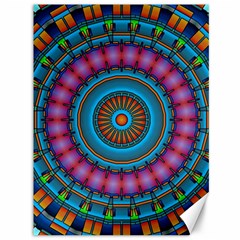 Mandela Kaleidoscope Squares Geometric Shapes Canvas 36  X 48  by Ravend