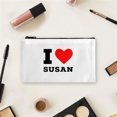 I Love Susan Cosmetic Bag (small) by ilovewhateva