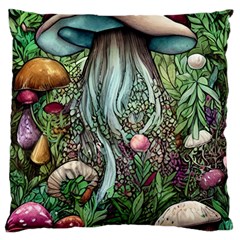 Craft Mushroom Large Cushion Case (one Side) by GardenOfOphir