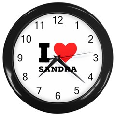 I Love Sandra Wall Clock (black) by ilovewhateva