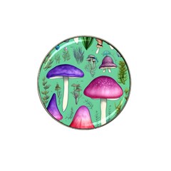 Foraging In The Mushroom Forest Hat Clip Ball Marker by GardenOfOphir