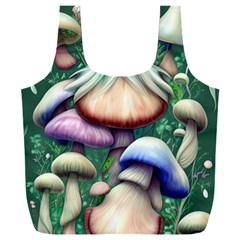 Natural Mushroom Fairy Garden Full Print Recycle Bag (xxl) by GardenOfOphir