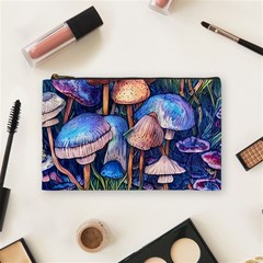 Retro Mushroom Cosmetic Bag (medium) by GardenOfOphir