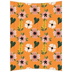 Flower Orange Pattern Floral Back Support Cushion by Dutashop