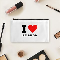 I Love Amanda Cosmetic Bag (small) by ilovewhateva