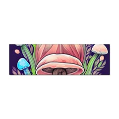 Tiny Forest Mushrooms Sticker (bumper) by GardenOfOphir