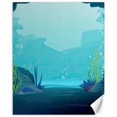 Intro Youtube Background Wallpaper Aquatic Water 2 Canvas 11  X 14  by Pakemis