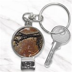 Rustic Charm Abstract Print Nail Clippers Key Chain Front