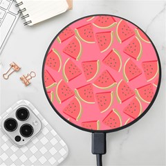 Watermelon Background Watermelon Wallpaper Wireless Fast Charger(black) by Wegoenart