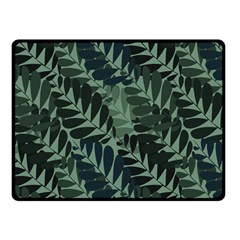 Background Pattern Leaves Texture Design Wallpaper One Side Fleece Blanket (small) by Wegoenart