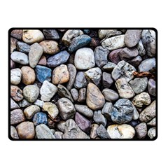 Stone Texture Nature Background Rocks Pebbles One Side Fleece Blanket (small) by Wegoenart