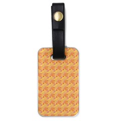 Peach Leafs Luggage Tag (one Side) by Sparkle