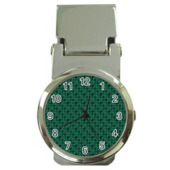 Green Pattern Money Clip Watches by Sparkle