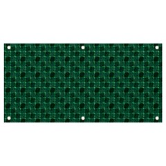 Green Pattern Banner And Sign 4  X 2  by Sparkle