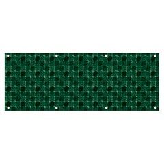 Green Pattern Banner And Sign 8  X 3  by Sparkle