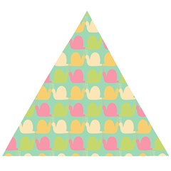 Slugs Pattern Wooden Puzzle Triangle by GardenOfOphir