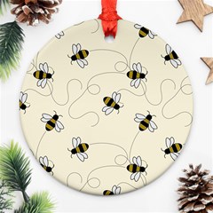 Insects Bees Digital Paper Ornament (round) by Semog4