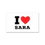 I love sara Sticker Rectangular (100 pack) Front