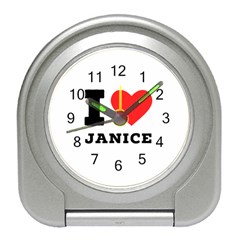 I Love Janice Travel Alarm Clock by ilovewhateva