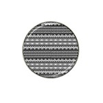 Tribal Zentangle Line Pattern Hat Clip Ball Marker (4 pack) Front