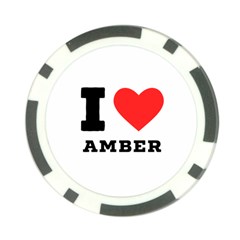 I Love Amber Poker Chip Card Guard (10 Pack) by ilovewhateva