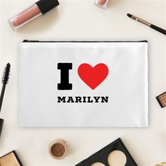 I Love Marilyn Cosmetic Bag (large) by ilovewhateva