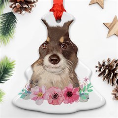 Watercolor Dog Christmas Tree Ornament (two Sides) by SychEva